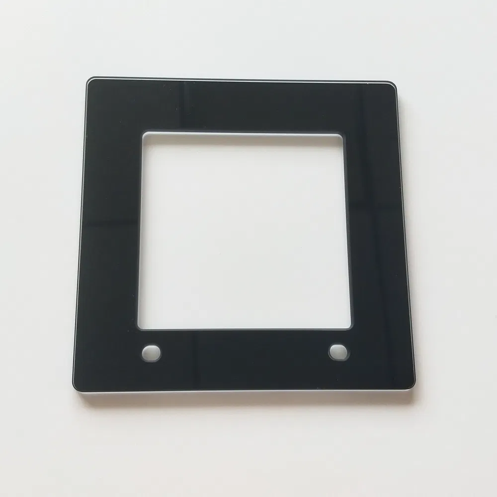 Customized 86*86*3mm Electrical Switch Glass, Switch Frame Tempered Glass Plate for Smart Dimmer Touch Switch