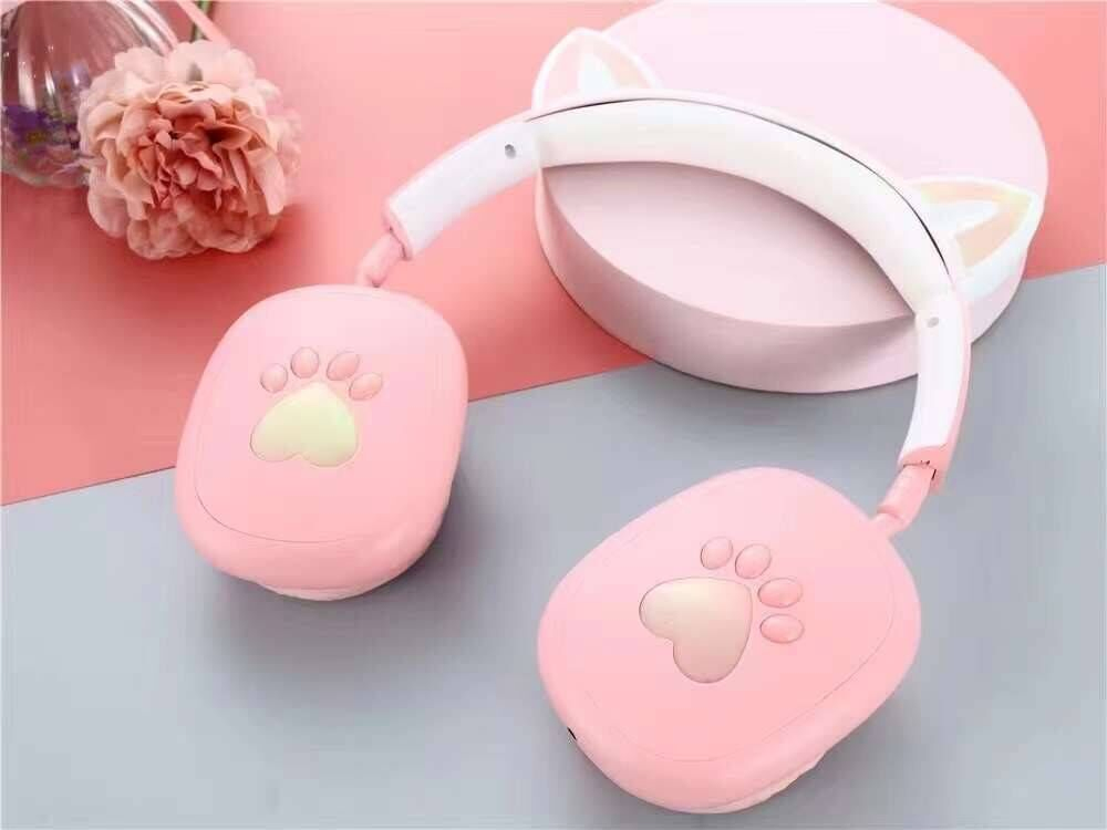 Беспроводные наушники с кошачьими ушками, Bluetooth 5.3