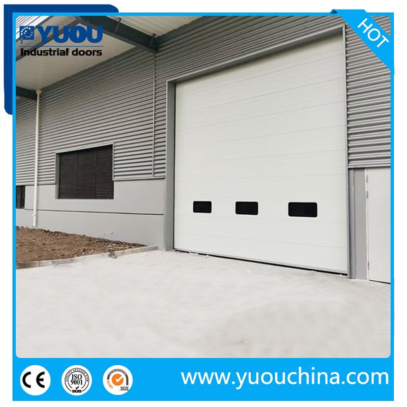 Exterior Safety Electric Motorized Thermal Insulated Security Overhead Sectional Garage Door
