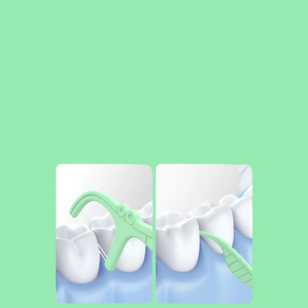 Одноразовые зубные нити с двойной нитью, 100 шт