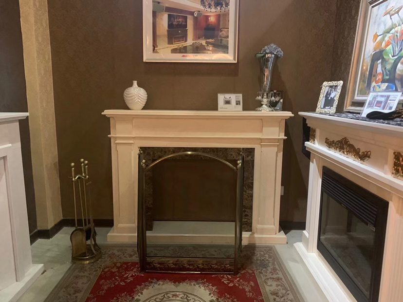 Nature Marble Fireplace Mantelpiece for Villa House Decoration