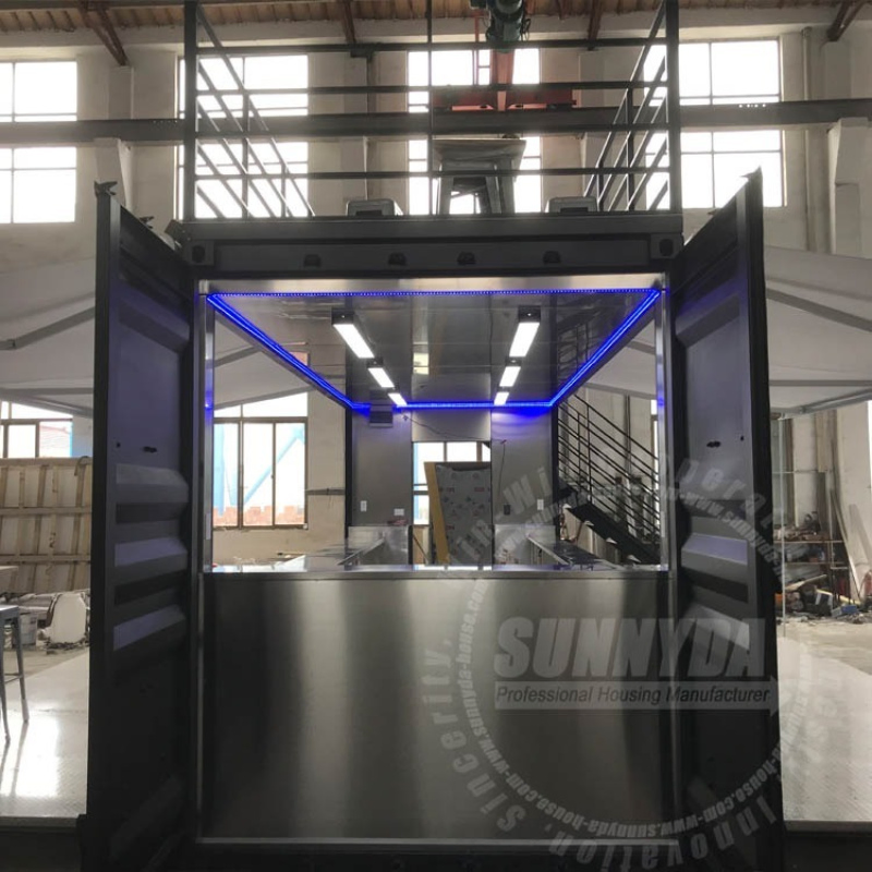 Most Popular Steel Frame Structure Coffee Shop Container Bar 40FT Prefabricated