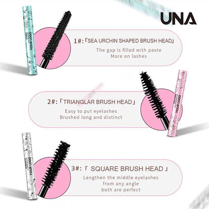 Custom Logo Mascara Tube Waterproof Volume Private Label Black Mascara Packaging Brushes Extension Eyelash Vegan Mascara