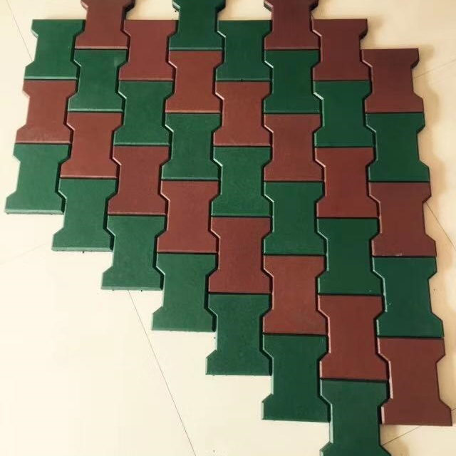 Recycled Rubber Dog Bone Paver Outdoor Tiles