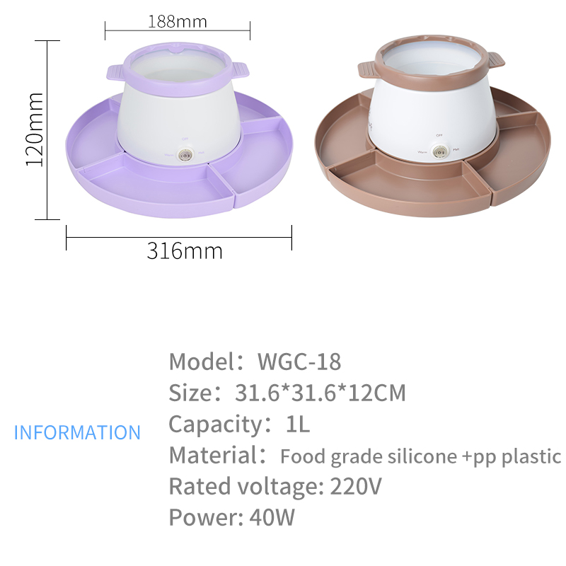 Versatile Cheese & Chocolate Melting Pot with Dividers Durable PP Material Candy Melting Pot Chocolate Melter Best Chocolate Melter Candy Melt Warmer