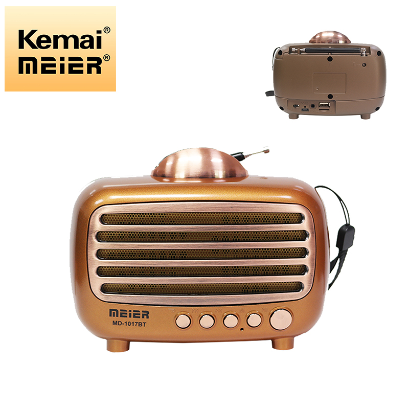 Newest Wireless Rechargeable Retro FM Am Sw Home Wooden Vintage Radio with USB/TF MP3 Music Player