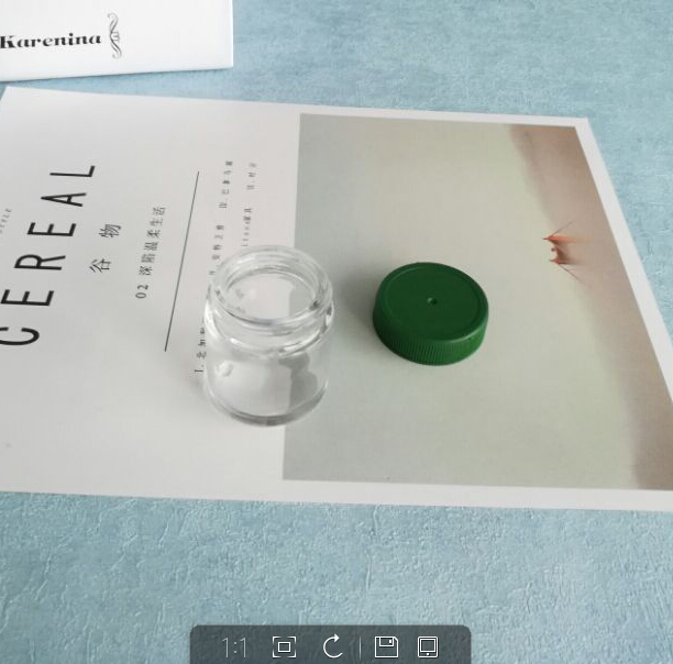 20g Clear Essential Balm Glass Bottle with Green Cap