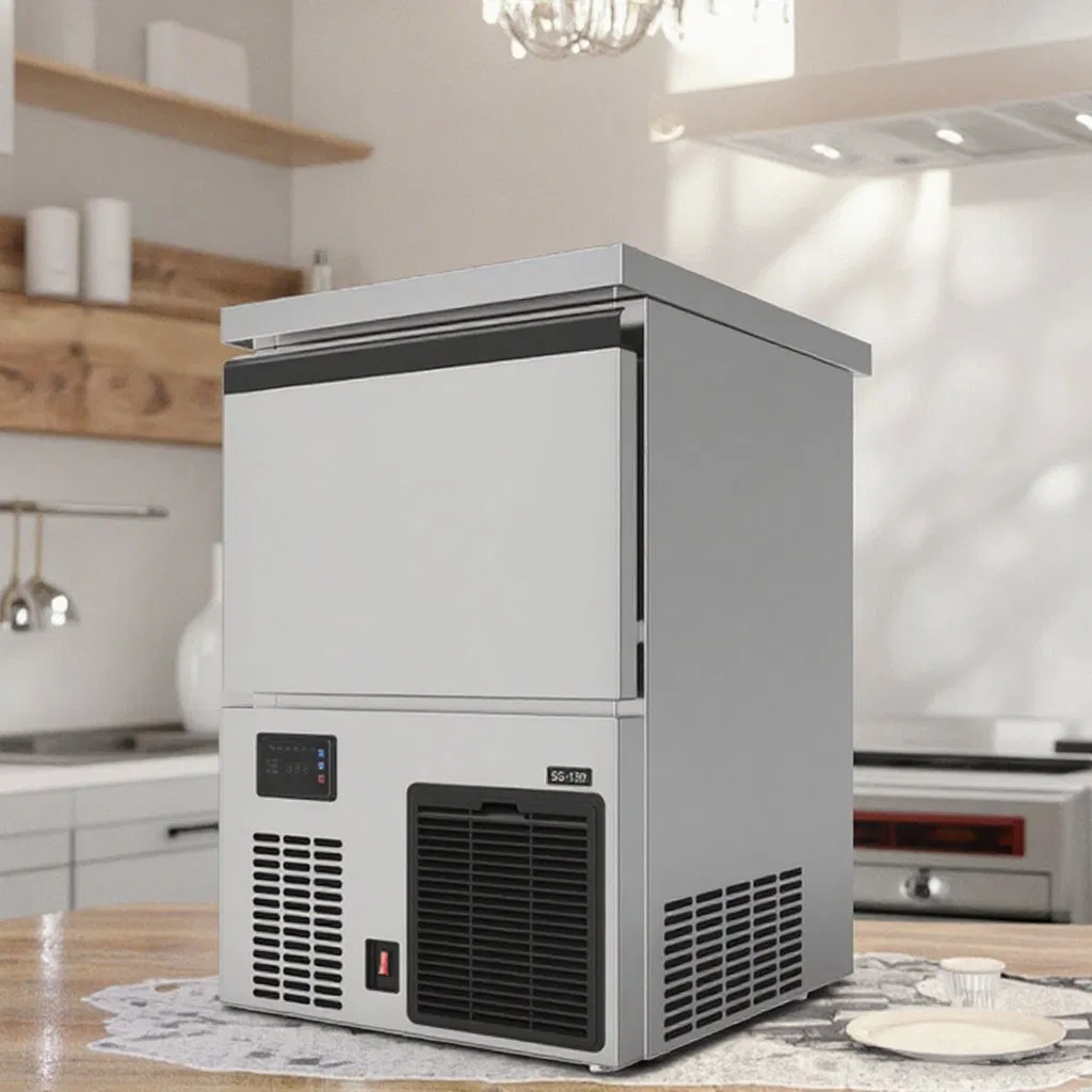 Cheaper Price Good Quality 68 Kg of Spray Ice Cubes Commercial Ice Machine