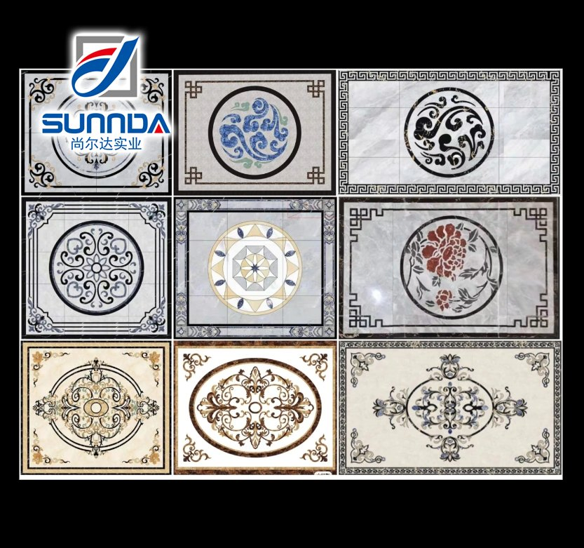 Plated Gold Silver Glazed Polished Carpet Floor Tiles Hote Hall Decoration