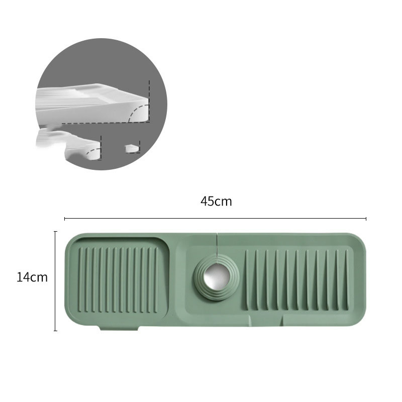 Hot Selling Silicone Faucet Splash Mat Customized Bathroom Kitchen Drainage Mat