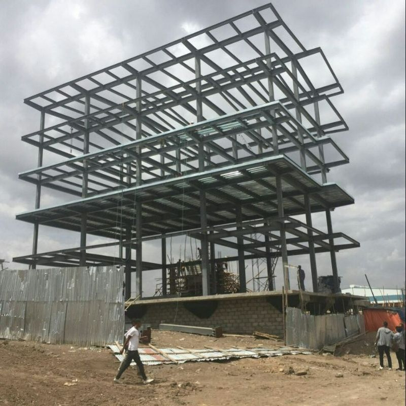 Multi Storey Prefabricated Steel Structure Frame Commercial Office Building