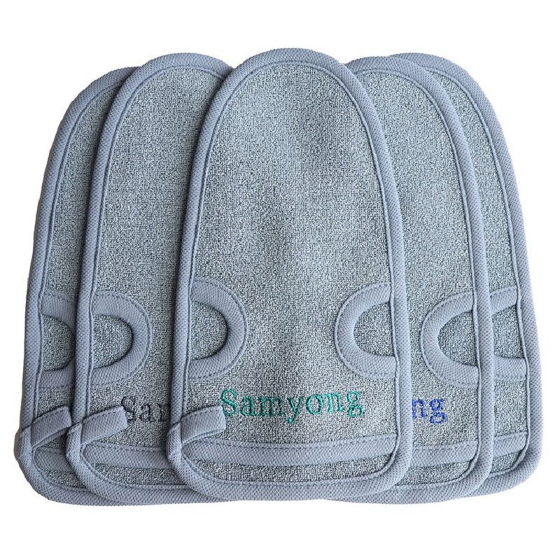 Beauty Bath Mitt Shower Bamboo Viscose Exfoliating Mitt with Logo