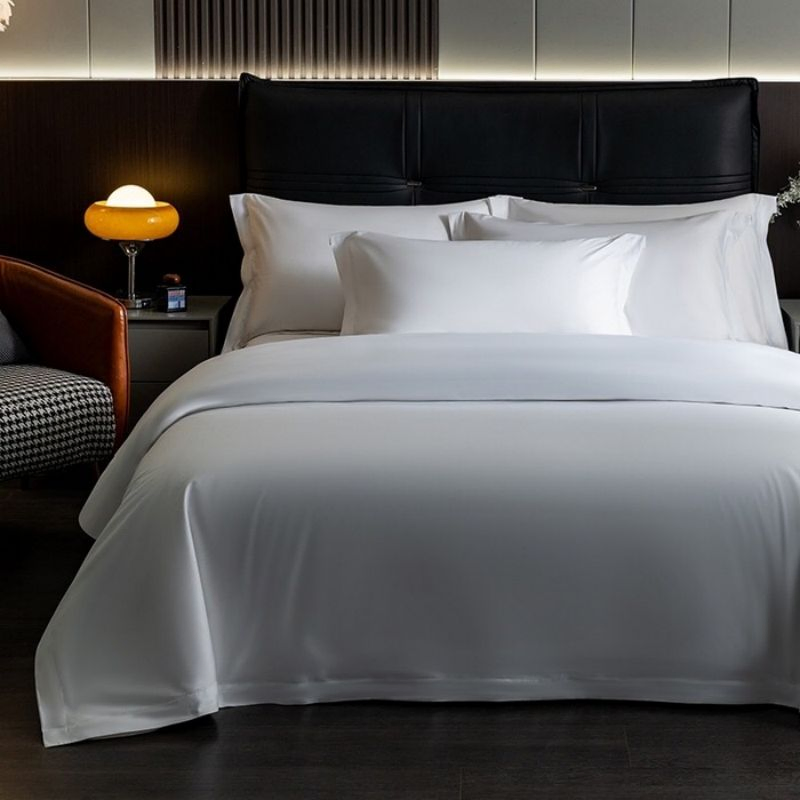 2025 Cotton Double Sprayed Satin High-End New Chain Hotel Four-Piece Set 60-Count Long-Staple Cotton Five-Star Hotel Bedding Set