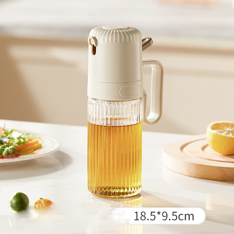 Press Type Oil Control Spray Pot Kitchen Glass Oil Leakage Proof Atomized Spray Bottle