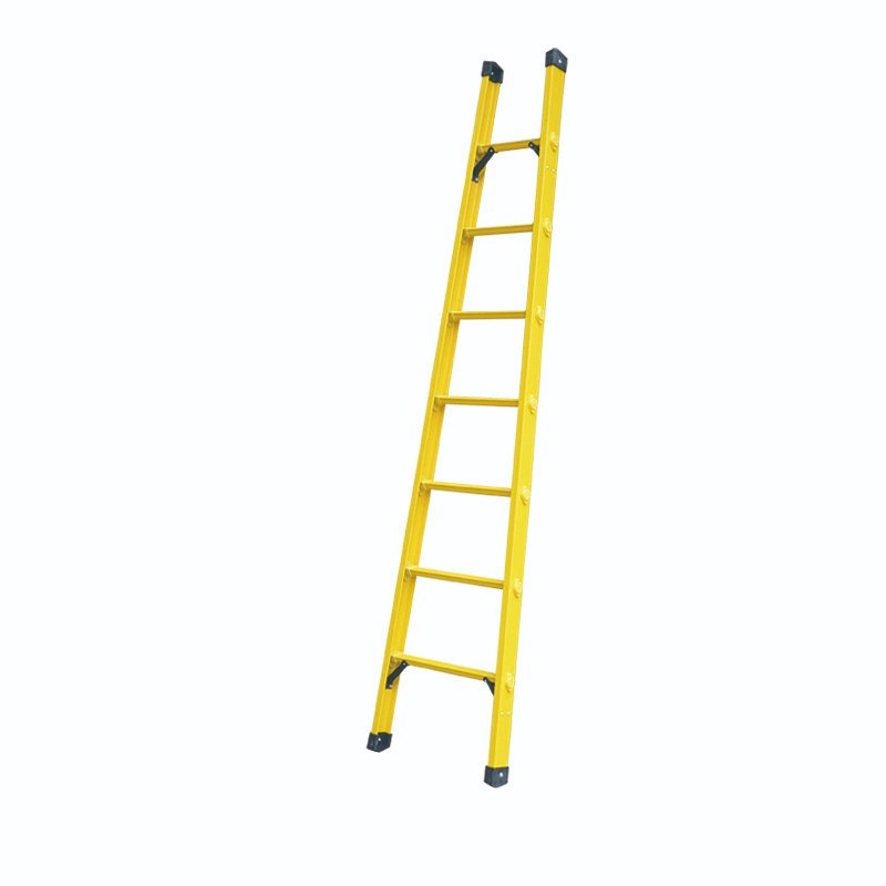 7FT Single Section Straight All Fiberglass D-Rung Extension Ladder with Fiberglass Rungs and Rails