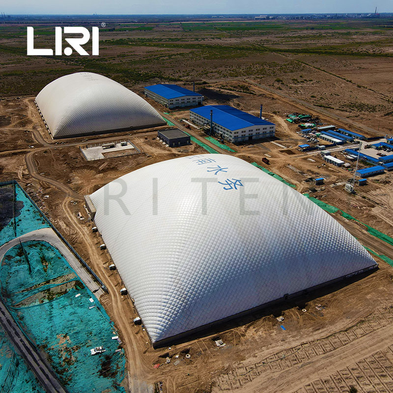 Large Inflatable PVDF Membrane Structure Air Dome Coal Storage Shed Tent