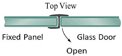 Polycarbonate"H" Jamb with Hard Leg for 180 Degree and 3/8" Glass - 95 in Long