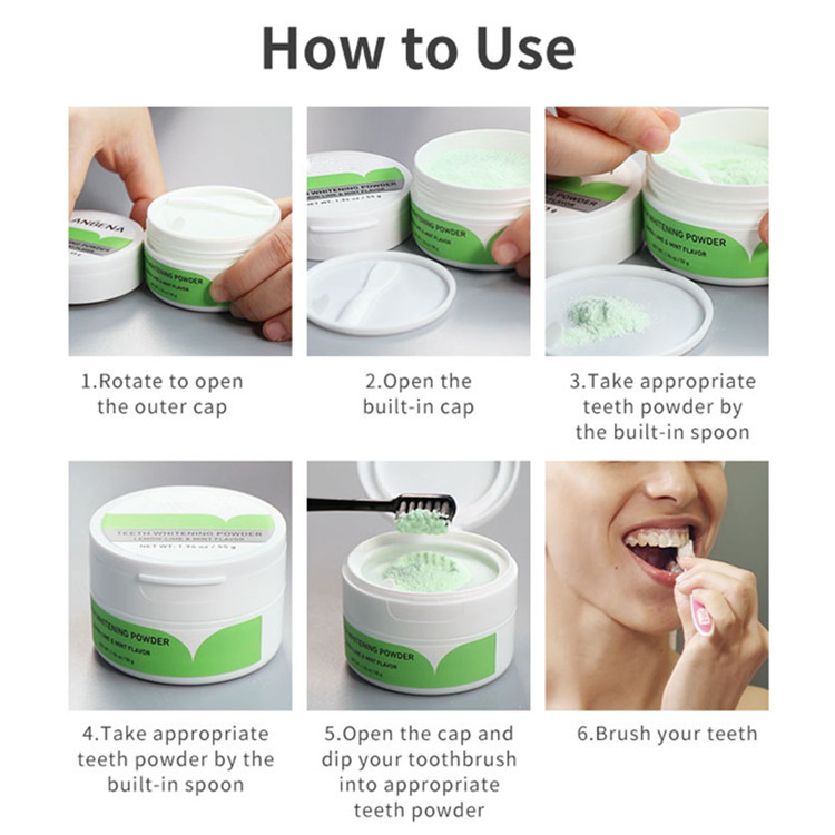 Private Custom Wholesale Lemon Teeth Whitening Powder