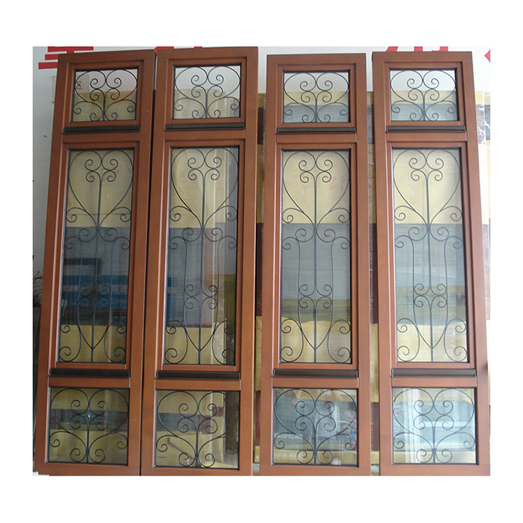 Kdsbuilding Solid Grill Design Red Oak Wooden Window