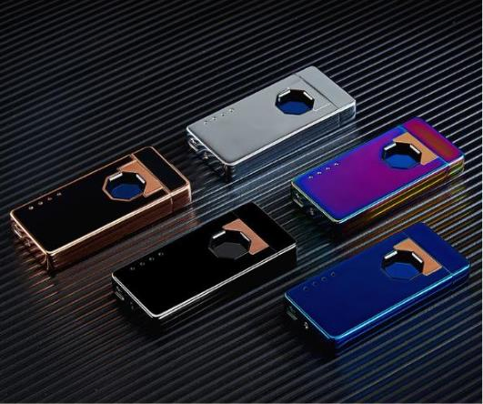 New Product Creative Windproof Double Arc Lighter USB Rechargeable Lighter