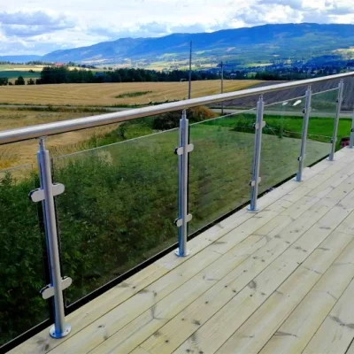 Aluminum Modular Iron Handrail Stainless Steel China Stair Balcony Cable Spigot Glass Railing