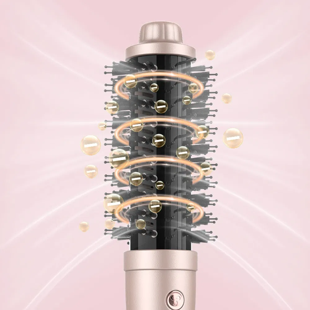 Hot Air Styling Comb Cylinder Roller Hair Straightener Curler Dual Power Dry Hair Tool Fast Heating PTC 21 Conductor