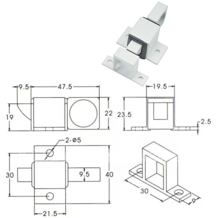 Best Price Surface Locking Hardware Accessories Flush Bolt