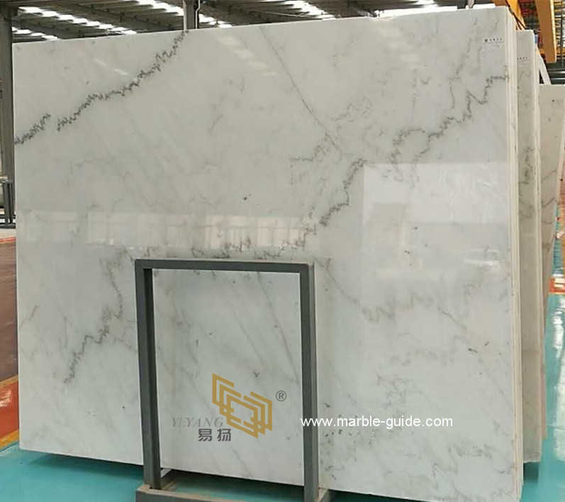 Мраморная плита Carrara White для кухни, ванной, пола