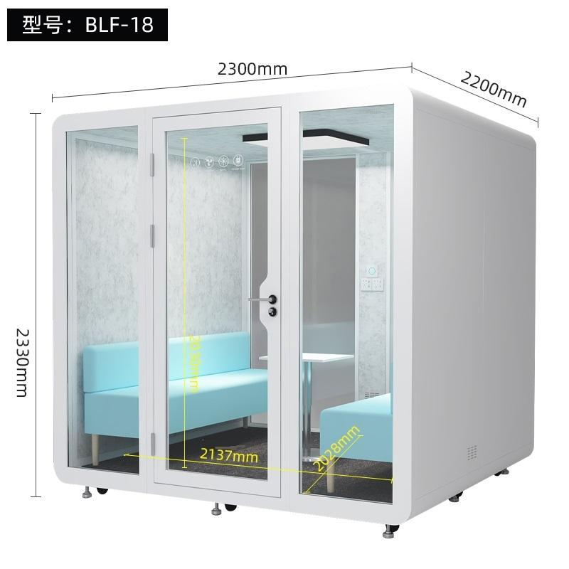 Modern Eco-Friendly 4-Layer Acoustic Office Pods Removable Portable Vocal Booth Steel Frame Soundproof Office Building Outdoor