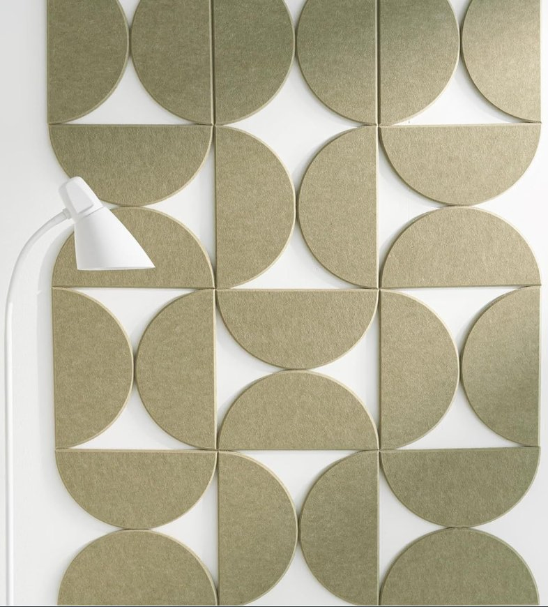 Custom 30X15cm Semi-Circle Self-Adhesive Felt Boards for Stylish Wall Decoration