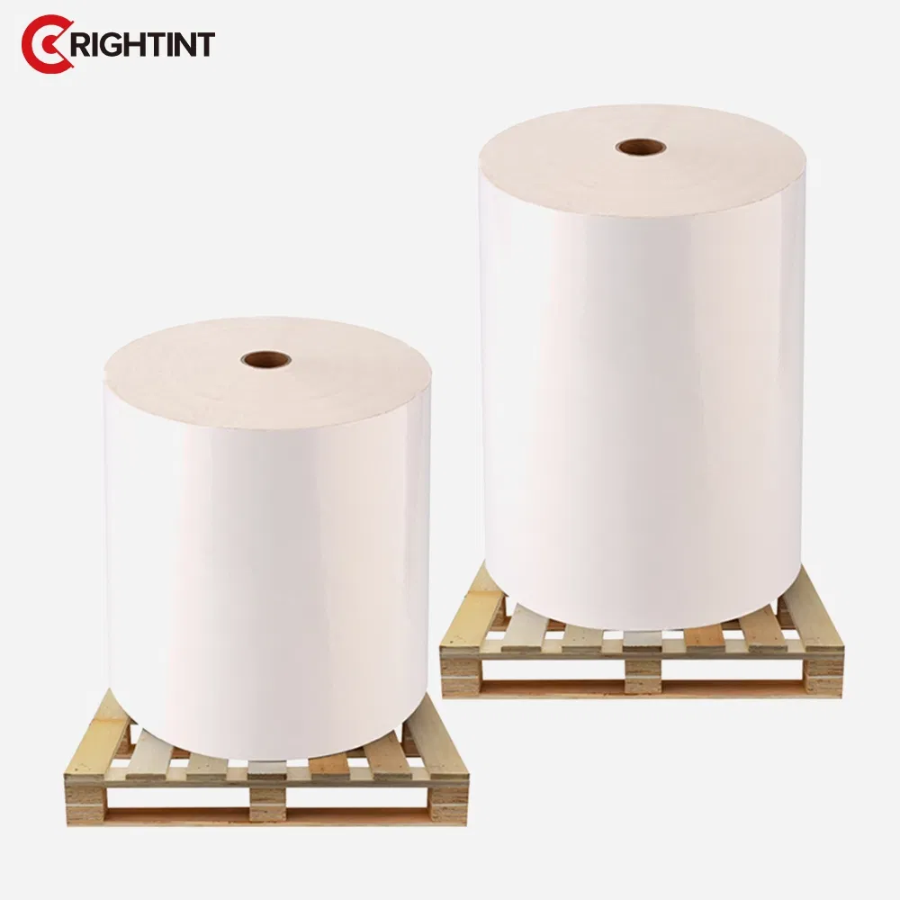 hot sale Synthetic paper Removable label material wholesale Roll jumbo de papel