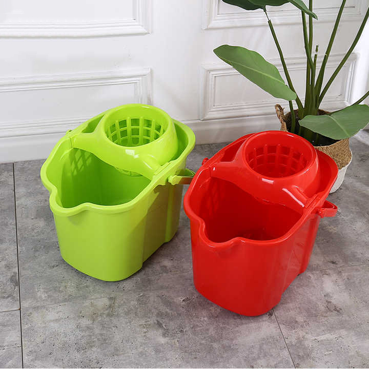 Cleaning Mop Squeegee Plastic Mop Bucket with Wringer for Daily Cleaning