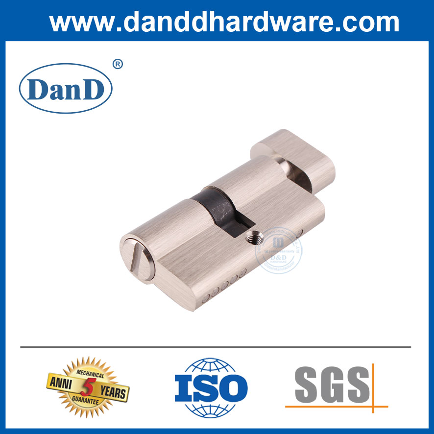Bathroom Door Lock 60mm Satin Nickel Solid Brass Door Lock Cylinder
