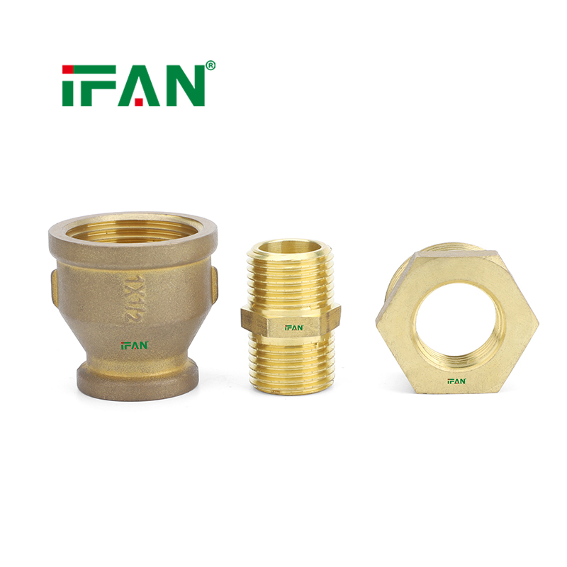 Ifan Accepting Custom Brass Plumbing Fittings 1/2"-2" Threaded Connection Elbow Tee Brass Fittings