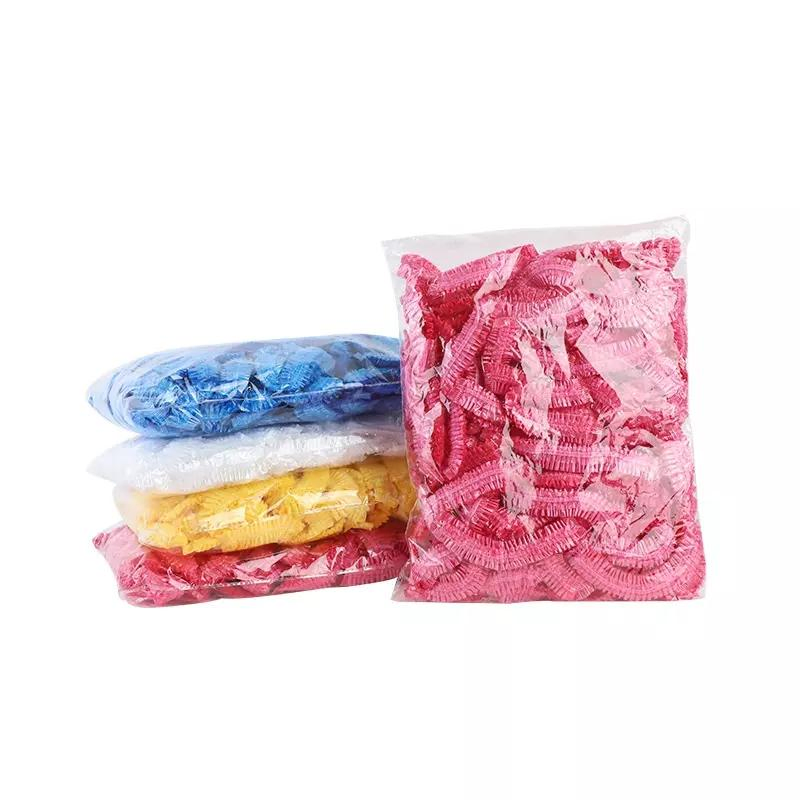 Disposable Strip PE Shower Plastic Bath Cap High Quality Extra Thick SPA Bath Hair Cap Plastic Shower Cap