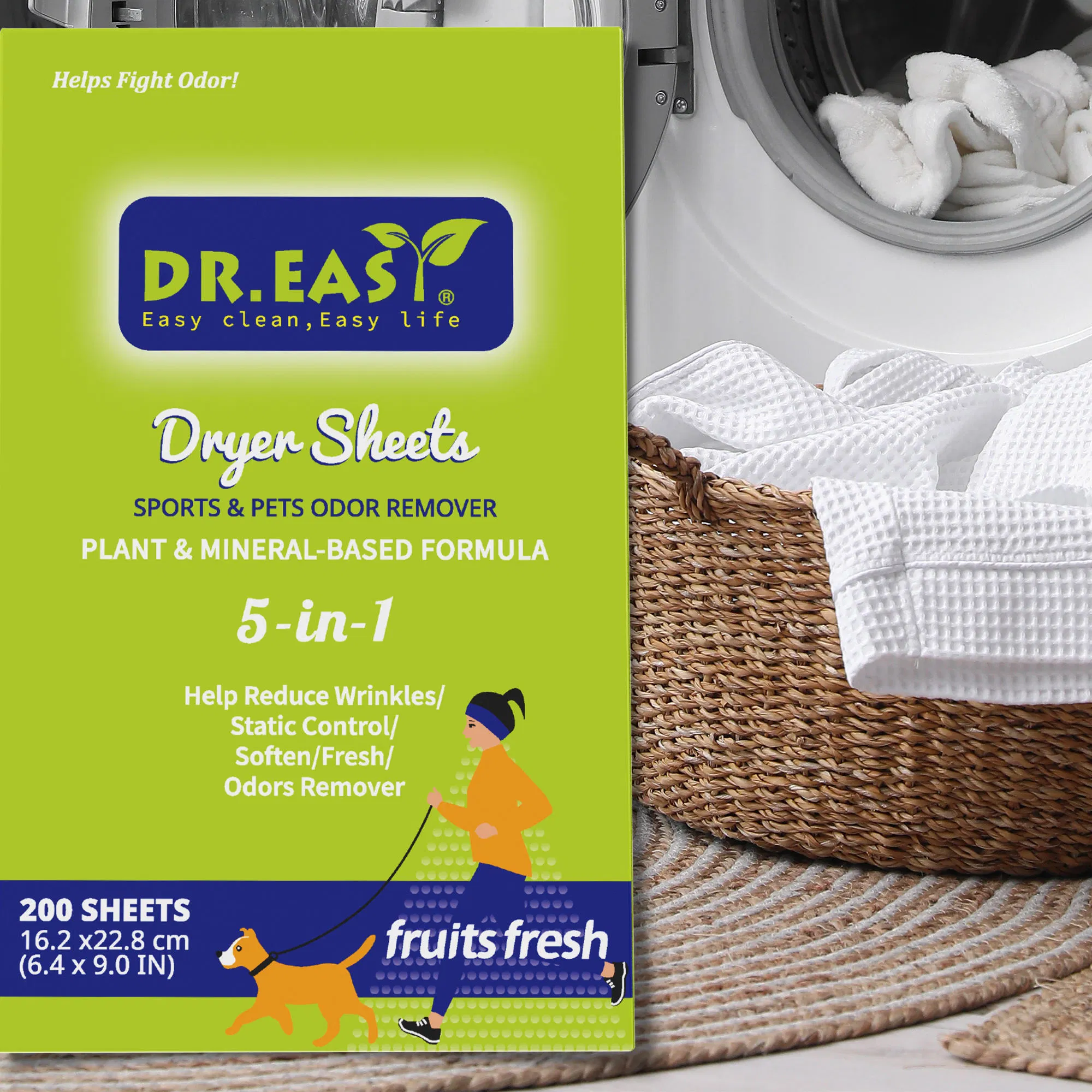 40 Counts Biodegradable Fraqrance Free Fabric Softener Tumble Dryer Sheets