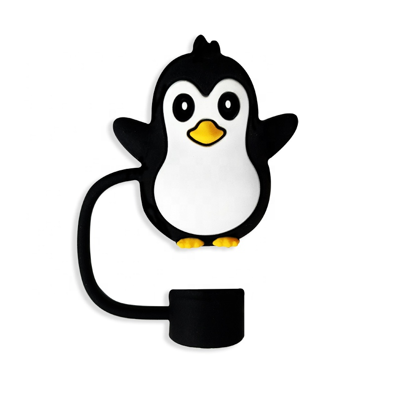 3D Silicone Cute Animal Silicone Straw Cover Topper Dust Proof Straw Toppers