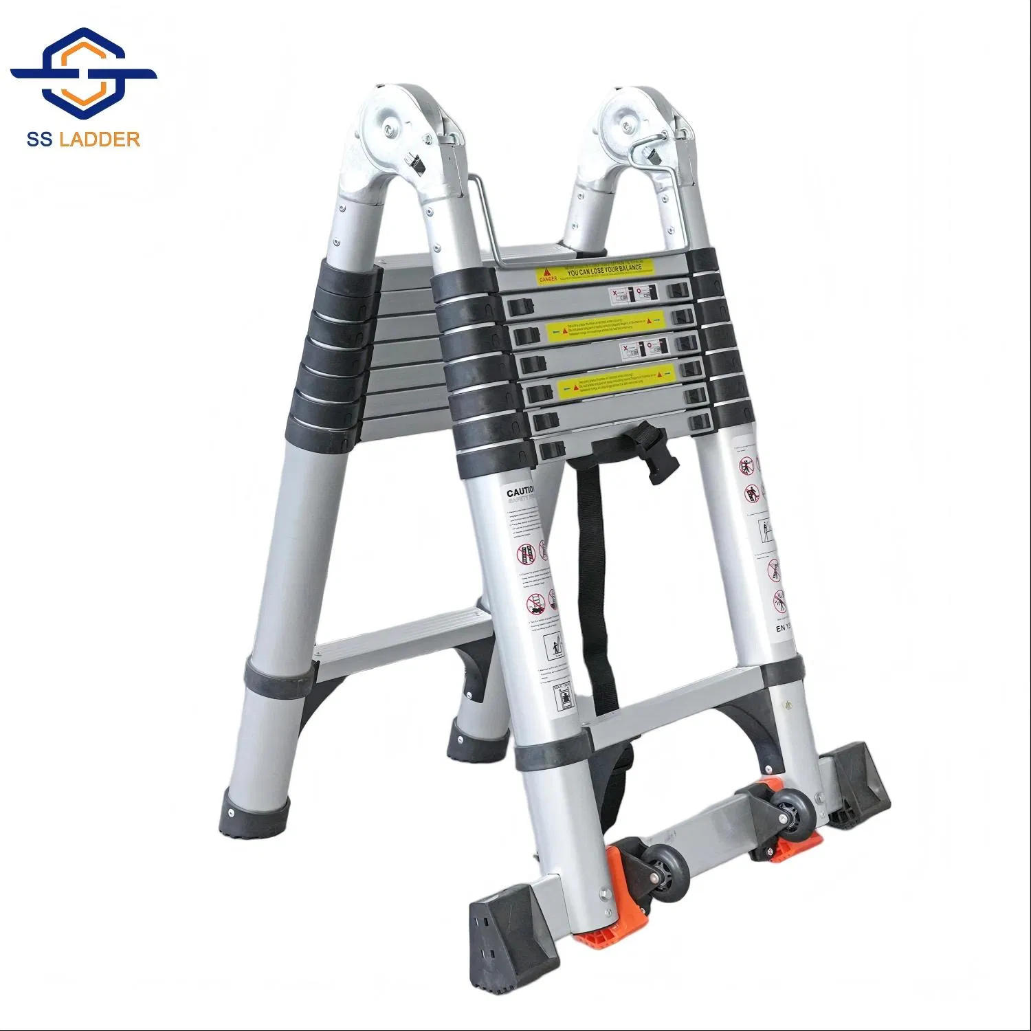Made in China Robust & Stable Commercial Grade Aluminum Extendable a-Frame Ladder with Cheap Price