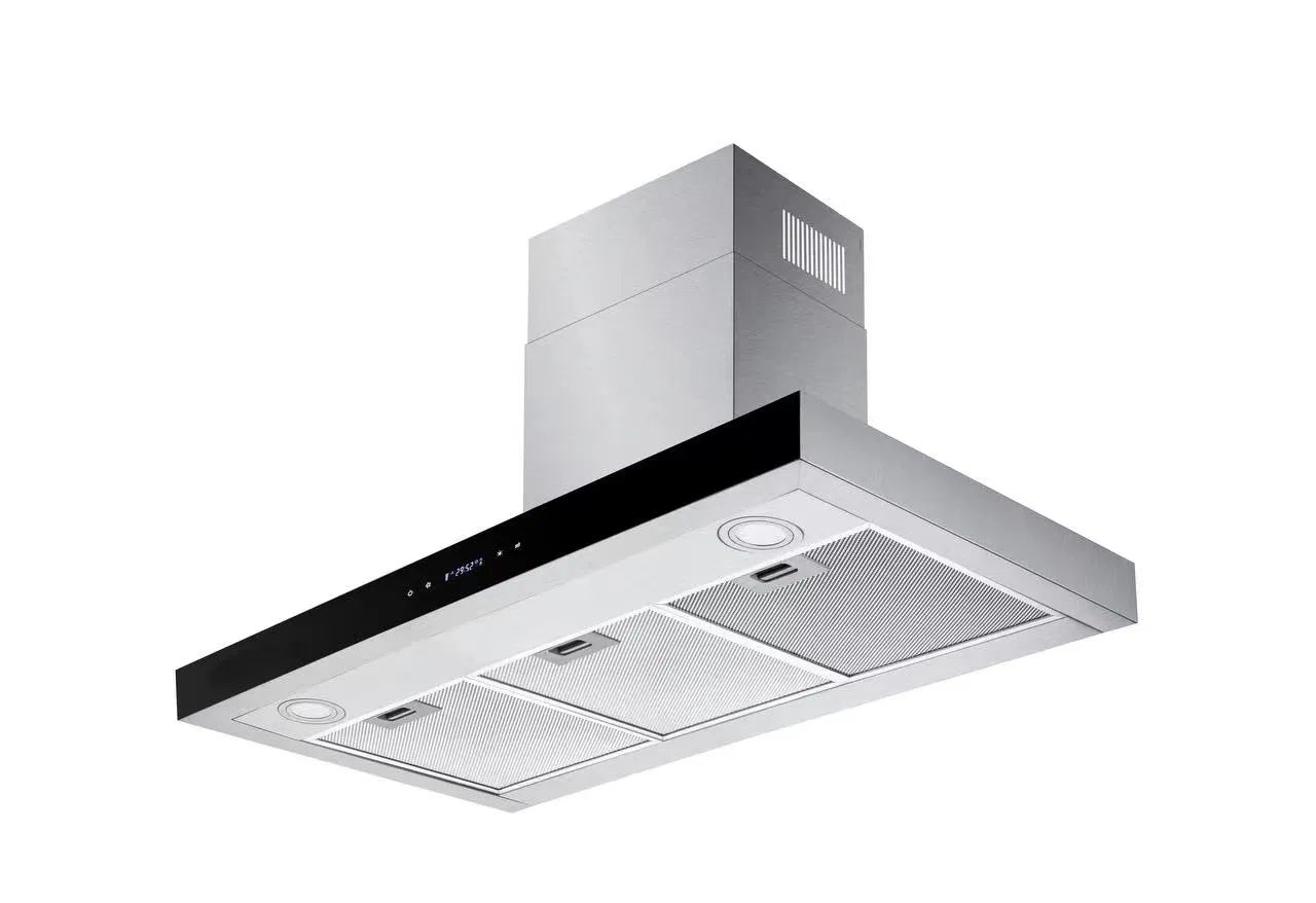 90cm Home Appliance Kitchen Large Suction Top Side Double Suction Range Hood 7-Shaped