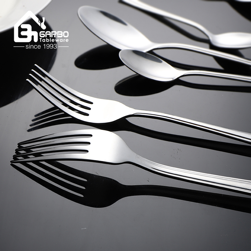 Mirror Polish 2.5mm Thickness Silverware Factory Direct Sales Dinner Fork Cheap Metal Fork Bulk Sale Silver Cutlery Fruit Fork for Home Use