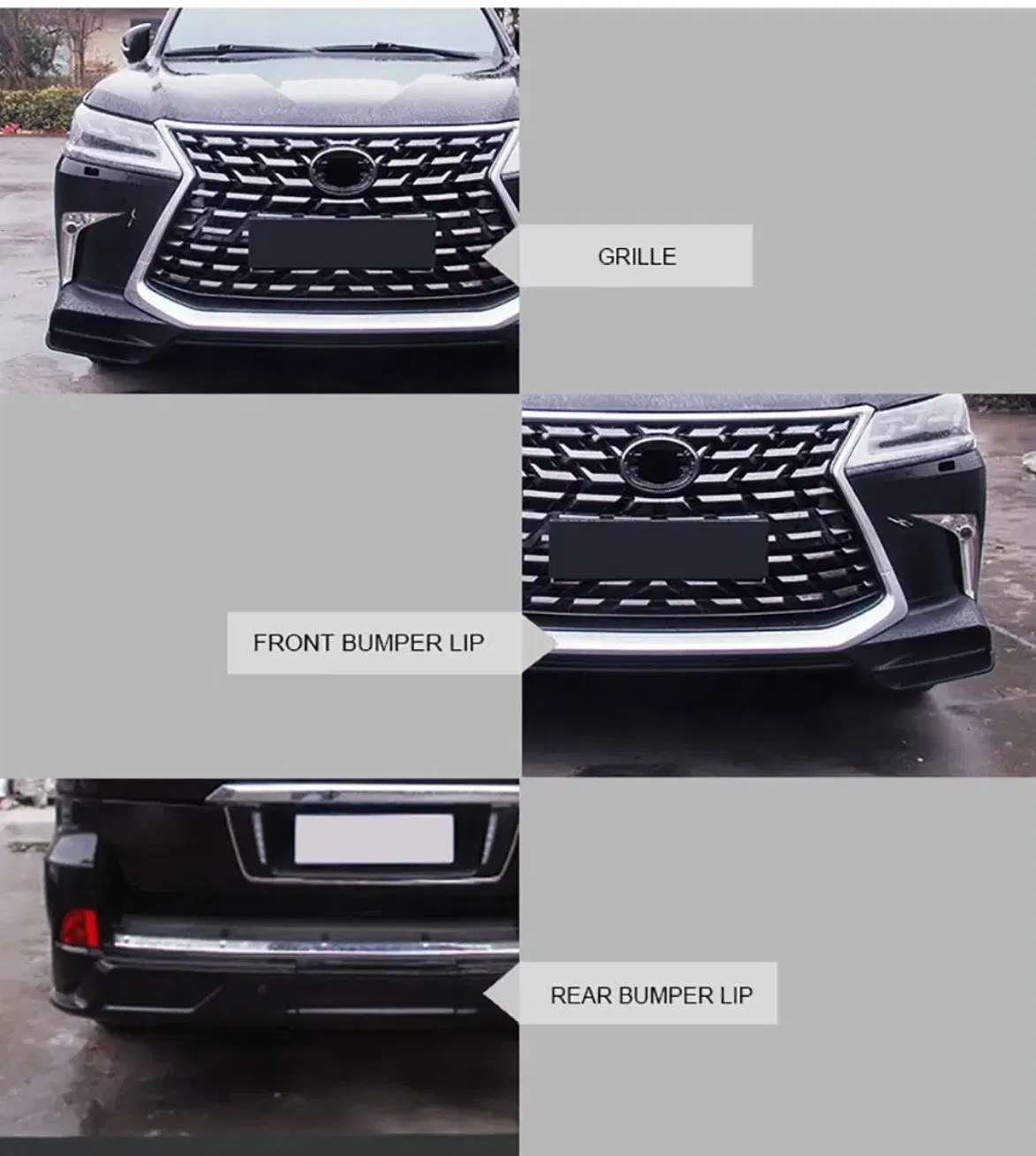 Комплект обвесов Lexus 570 2021: решетка радиатора и накладки на бампера