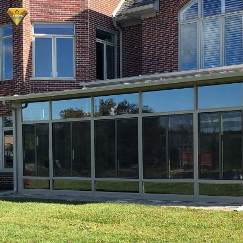 Aluminum Glass Sunroom – Season-Proof Prefabricated Veranda for Outdoor Living, Custom Design Available