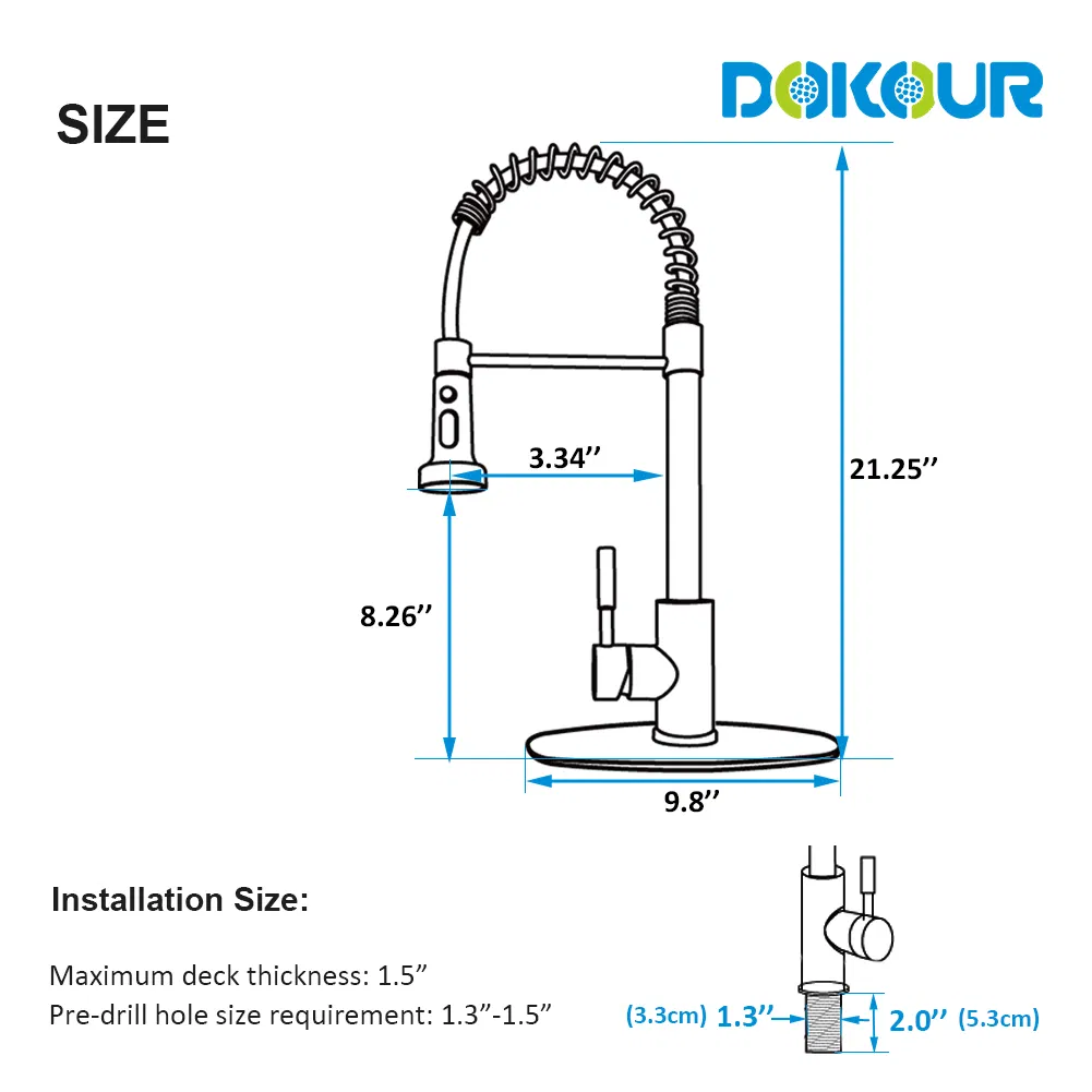 Кухонный смеситель с выдвижным душем, однорычажный