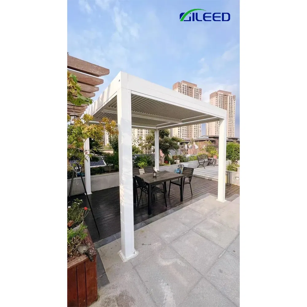 Factory Sale Customize Electric Automatic Aluminum Durable Strong Louver Pergola
