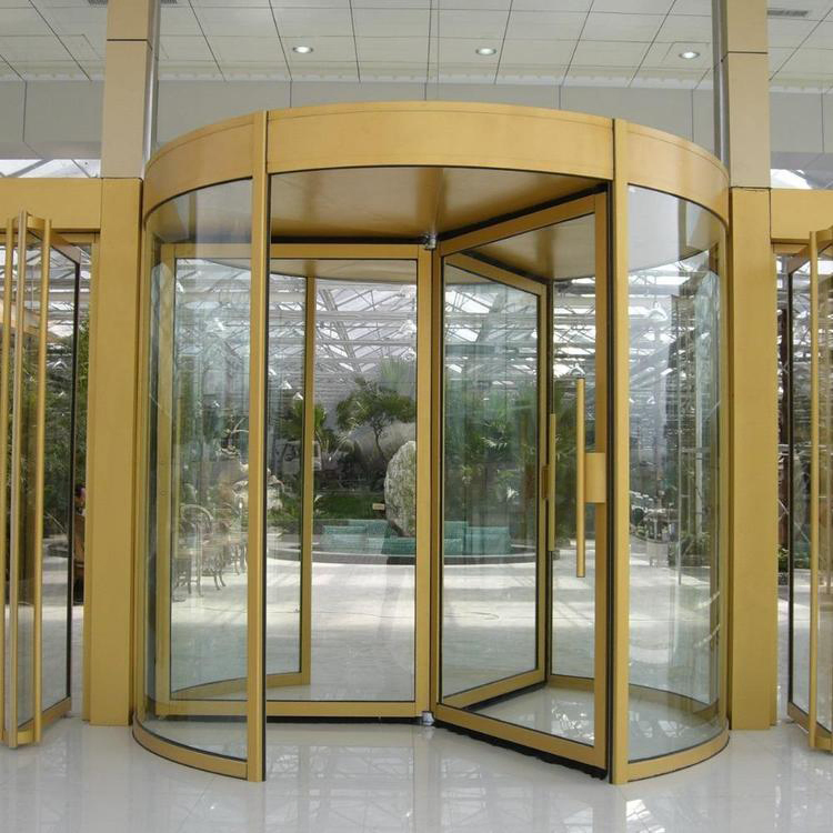 3 or 4 Wing Manual Revolving Door Small Rotatable Glass Door