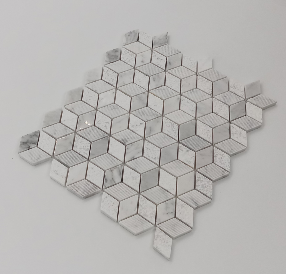 Direct Factory Carara Marble Mosaic Tile for Kitchen Backsplash