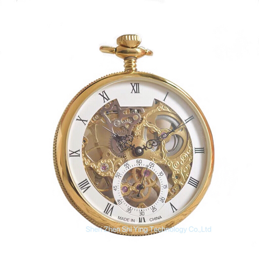 OEM/ODM Waterproof Luxury Men's Stainless Steel Automatic Pocket Watch with Chain