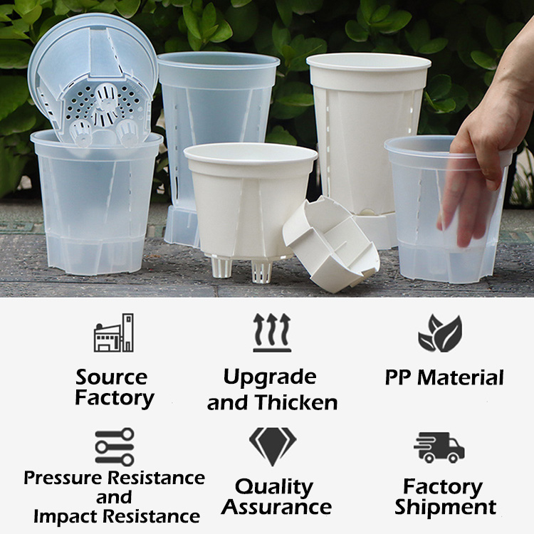 Горшок для орхидей пластиковый прозрачный цветной 12 см