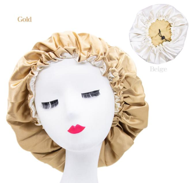 Custom Logo Ladies Elastic Satin Hair Care Shower Cap