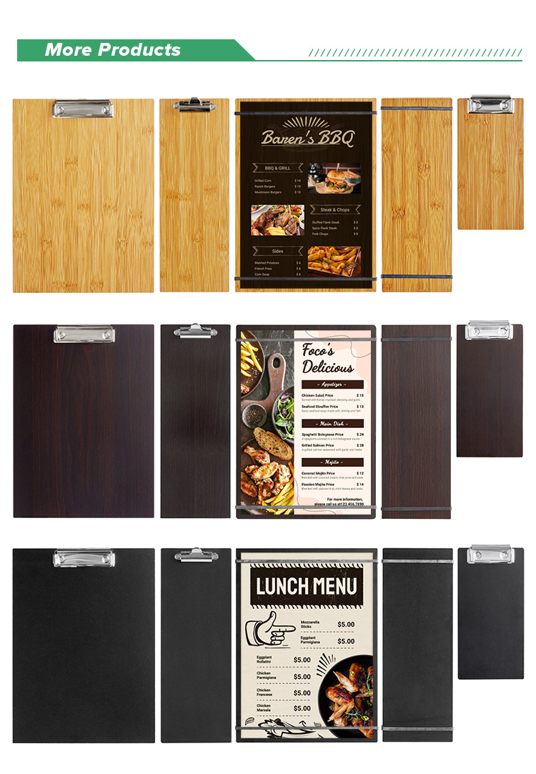 Fast Food Cafe Menu Display Board Holder with Straps